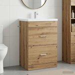 vidaXL Meuble sous lavabo de salle de bain Chêne artisanal