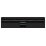 vidaXL Buffet avec lumières LED noir 283x37x67 cm