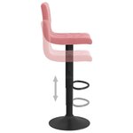 Vidaxl tabourets de bar 2 pcs rose velours