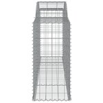 vidaXL Paniers à gabions arqués 2 Pièces 300x50x100/120 cm fer galvanisé