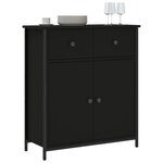 vidaXL Buffet noir 70x30x80 cm bois d'ingénierie