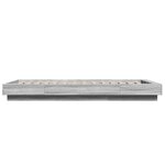 vidaXL Cadre de lit et lumières LED sans matelas sonoma gris 75x190 cm