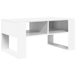 vidaXL Table basse Blanc 92 x 53 x 45 cm Bois d'ingénierie