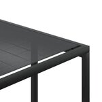 vidaXL Ensemble à manger de jardin 17 Pièces noir textilène