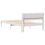 vidaXL Cadre de lit Blanc 100 x 200 cm Bois massif en pin