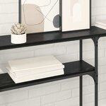 vidaXL TableConsole Chêne noir 145x22.5x75cm Bois d'ingénierie