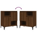 vidaXL Buffet Chêne marron 60x35x70 cm Bois d'ingénierie