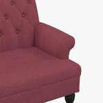 vidaXL Banc avec dossier rouge bordeaux 120x62x75 5 cm tissu