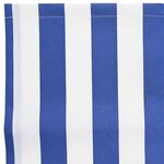 vidaXL Tissu de remplacement de store bleu et blanc 10x1.6 m