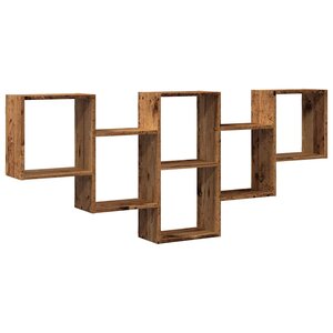 vidaXL Étagère murale vieux bois 159x18x66 cm bois d'ingénierie