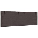 vidaXL Coussin de tête de lit Hanko marron foncé 120 cm tissu