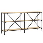 vidaXL Table console chêne sonoma 160x30x75cm bois d'ingénierie et fer