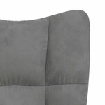 vidaXL Chaise de relaxation Gris foncé Velours