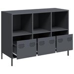 vidaXL Buffet anthracite 101 5x39x73 5 cm acier laminé à froid