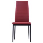 vidaXL Mobilier de salle à manger 7 Pièces Rouge bordeaux