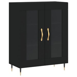 vidaXL Buffet noir 69 5x34x90 cm bois d'ingénierie