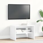 vidaXL Meuble TV blanc 60x40x40 cm bois d'ingénierie