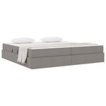 vidaXL Lit avec rangement et matelas Taupe 200 x 200 cm Polyester