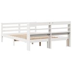 vidaXL Cadre de lit avec tête de lit blanc 150x200 cm bois pin massif