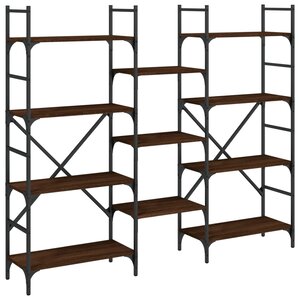 vidaXL Bibliothèque chêne marron 160x28 5x136 5 cm bois d'ingénierie