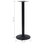 vidaXL Pied de table de bistro noir Ø43x107 cm fonte