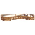 vidaXL Ensemble de canapés d'extérieur 8 Pièces Naturel