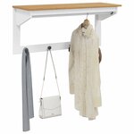 vidaXL Porte-manteau HILL Blanc et marron miel 90 x 35 x 41 5 cm