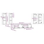 vidaXL Ensemble de meubles TV 6 Pièces Blanc Bois d'ingénierie