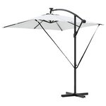 vidaXL Parasol banane à mât déporté Couleur sable 249 x 249 x 250 cm