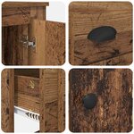 vidaXL Haut Armoire Bois Ancien 60 x 35 5 x 103 5 cm Bois d'ingénierie