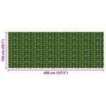 vidaXL Écran de balcon avec feuilles Vert 400 x 150 cm