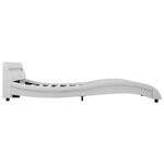 vidaXL Cadre de lit avec LED Blanc Similicuir 140 x 200 cm