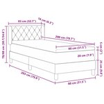 lit box spring vidaXL avec matelas vert foncé 80x200 cm en velours