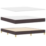 vidaXL Lit à ressorts avec matelas Marron foncé 200 x 180 cm Polyester