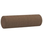 vidaXL Canapé 2 places avec oreillers décoratifs marron 140 cm tissu