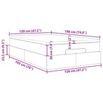 VidaXL Cadre de lit ottoman et matelas cappuccino 120x190cm similicuir