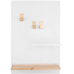 Tableau mémo avec étagère en métal perky