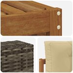 vidaXL Ensemble de canapés d'extérieur 7 pc Naturel et Beige