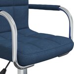 vidaXL Chaise pivotante de salle à manger Bleu Tissu