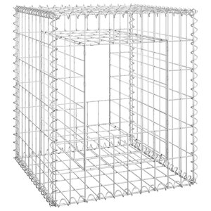 vidaXL Poteau à panier de gabion 50x50x60 cm Fer
