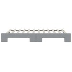 vidaXL Lit de jour avec lit gigogne gris clair 90x200 cm tissu