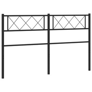 vidaXL Tête de lit de remplacement métal noir 150 cm