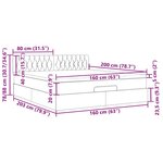VidaXL Cadre de lit ottoman avec matelas crème 160x200 cm tissu