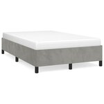 vidaXL Cadre de lit sans matelas gris clair 120x190 cm velours