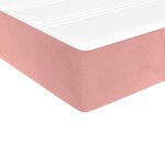 vidaXL Sommier à lattes de lit avec matelas Rose 200x200 cm Velours