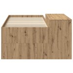 vidaXL Lit haut pour enfants avec bureau Chêne artisanal 75 x 190 cm