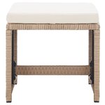 vidaXL Salon de jardin avec coussins 17 Pièces Résine tressée Beige