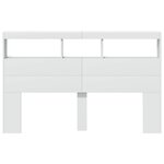 vidaXL Armoire tête de lit avec LED blanc 160x17x102 cm