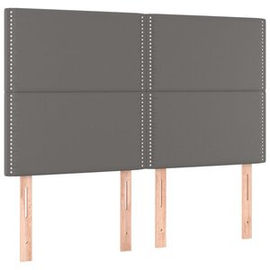 vidaXL Tête de lit Gris 144x5x118/128 cm Similicuir