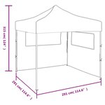 vidaXL Tente de réception escamotable avec 2 parois 3x3 m Anthracite